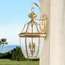 1_Quoizel Newbury 20" High Polished Brass 2-Light Outdoor Wall Light