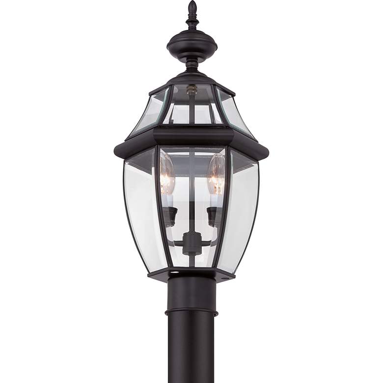 Image 3 Quoizel Newbury 21"H Mystic Black 2-Light Outdoor Post Light more views