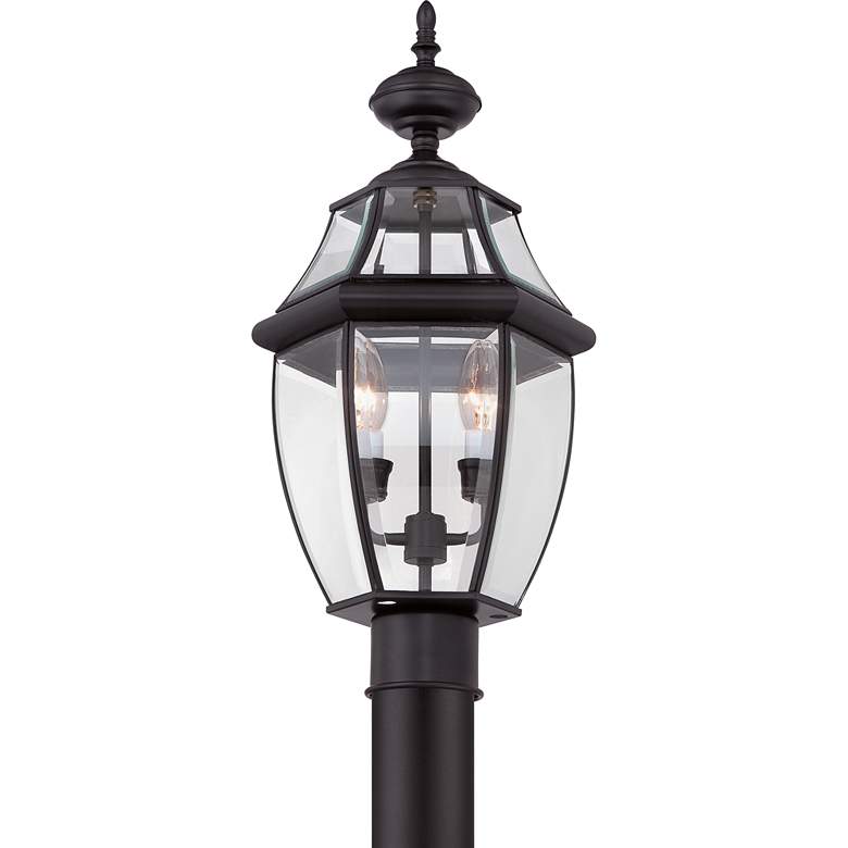 Image 3 Quoizel Newbury 21 inchH Mystic Black 2-Light Outdoor Post Light more views