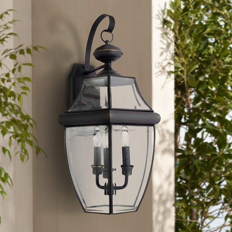Image 1 Quoizel Newbury 22 1/2 inch High Large Outdoor Wall Light
