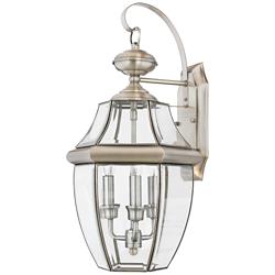 Quoizel Newbury 22 1/2" High Pewter Outdoor Lantern Wall Light