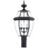 Quoizel Newbury 23" High Mystic Black 3-Light Outdoor Post Light