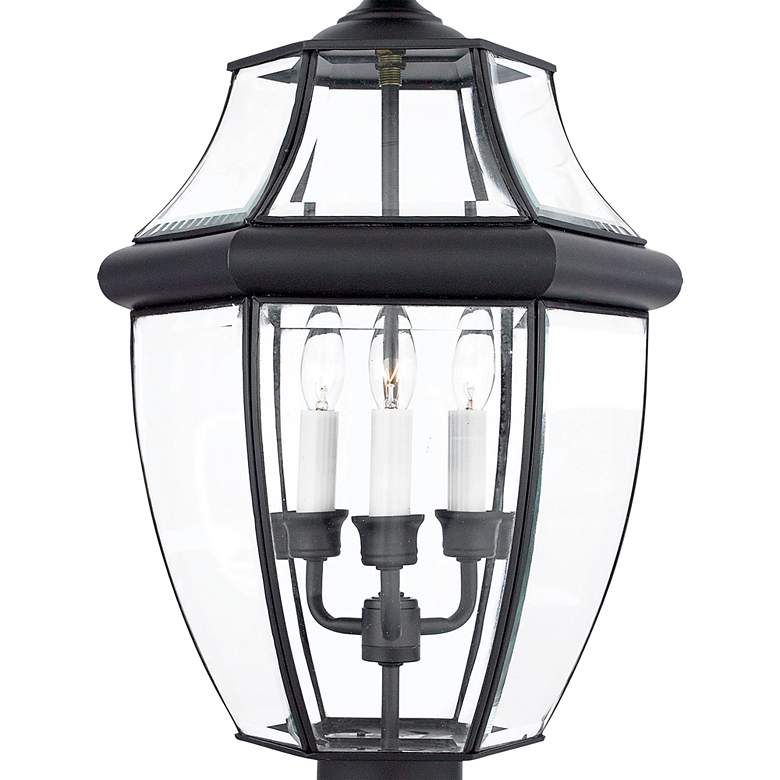 Image 2 Quoizel Newbury 23" High Mystic Black 3-Light Outdoor Post Light more views