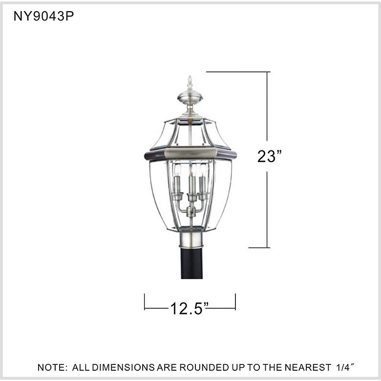 Image 2 Quoizel Newbury 23" High Pewter 3-Light Outdoor Post Light more views