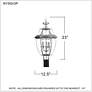 2_Quoizel Newbury 23" High Pewter 3-Light Outdoor Post Light more views