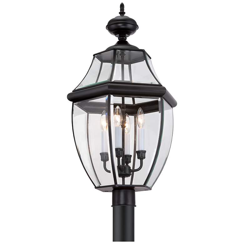 Image 2 Quoizel Newbury 29 1/2 inch High Mystic Black Outdoor Post Light more views