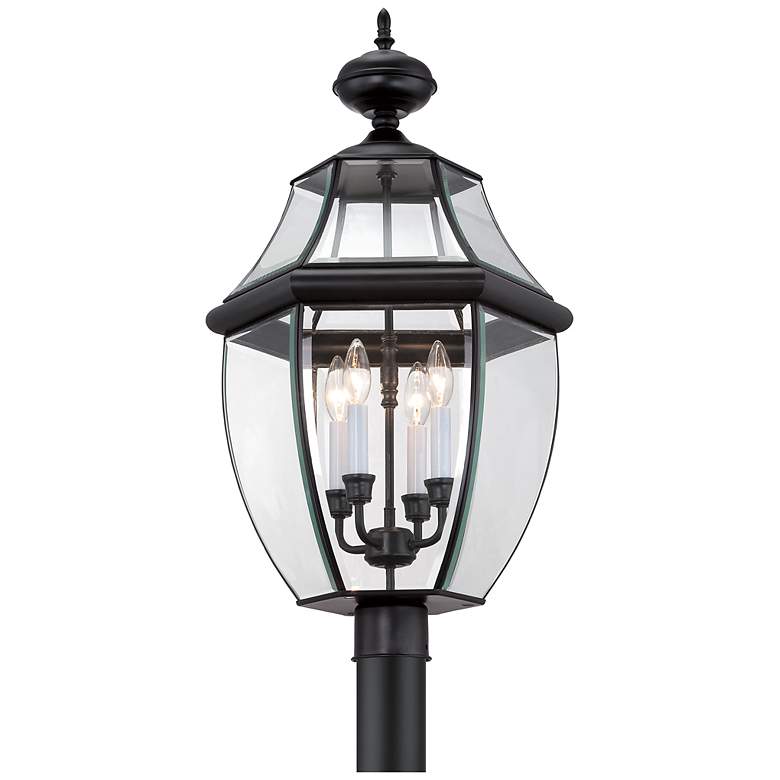 Image 3 Quoizel Newbury 29 1/2" High Mystic Black Outdoor Post Light more views
