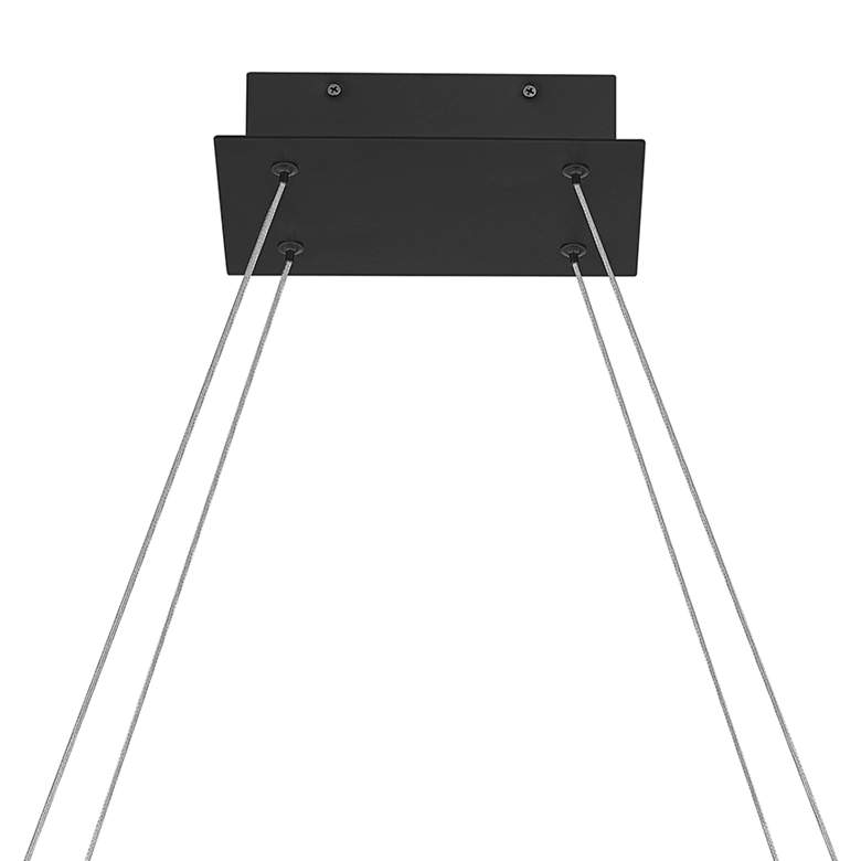 Image 3 Quoizel Newman 36 1/4 inch Wide Matte Black Modern LED Linear Chandelier more views