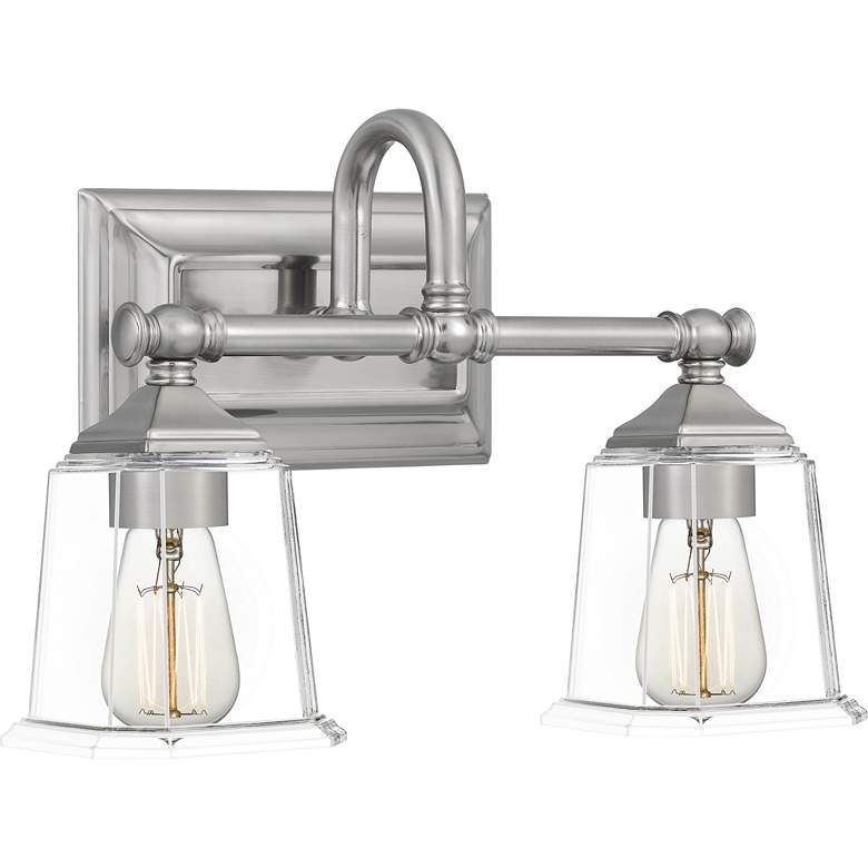 Image 4 Quoizel Nicholas 10" High Brushed Nickel 2-Light Wall Sconce more views