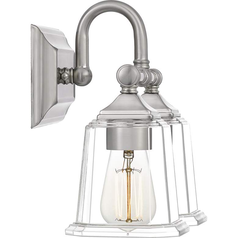 Image 5 Quoizel Nicholas 10" High Brushed Nickel 2-Light Wall Sconce more views