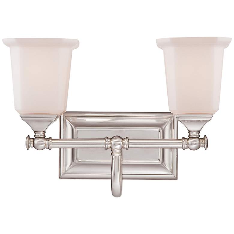 Image 2 Quoizel Nicholas 10" High Brushed Nickel 2-Light Wall Sconce