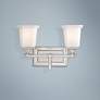 Quoizel Nicholas 10" High Brushed Nickel 2-Light Wall Sconce