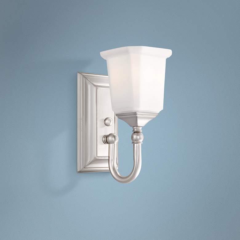 Quoizel Nicholas 10&quot; High Brushed Nickel Wall Sconce