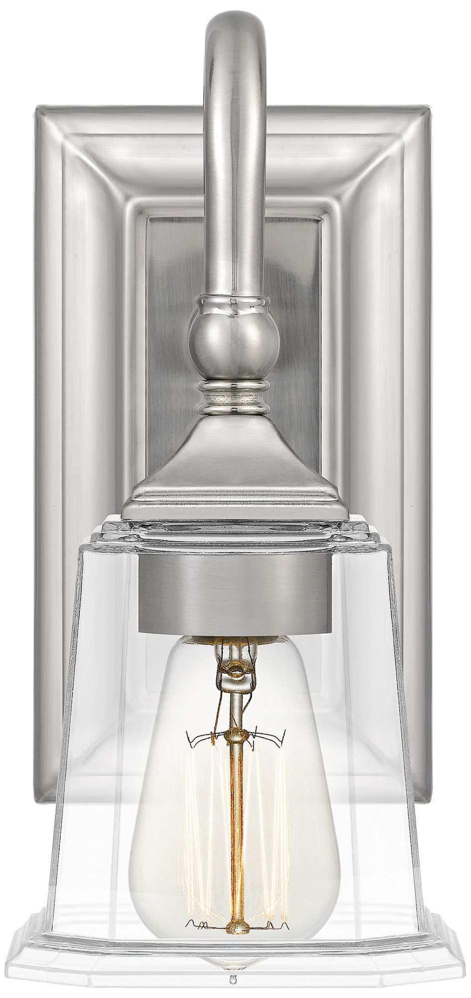 Quoizel Nicholas 1-Light Wall Sconce - Polished Chrome With Opal Etched Glass Shade