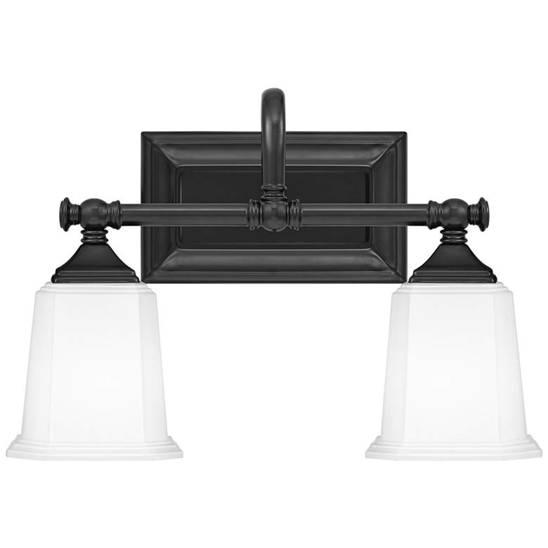Image 1 Quoizel Nicholas 10" High Earth Black 2-Light Wall Sconce