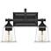 Quoizel Nicholas 10" High Earth Black 2-Light Wall Sconce