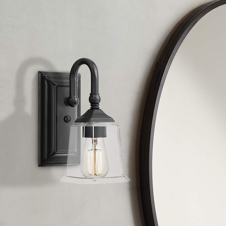 Quoizel Nicholas 10&quot; High Earth Black Wall Sconce
