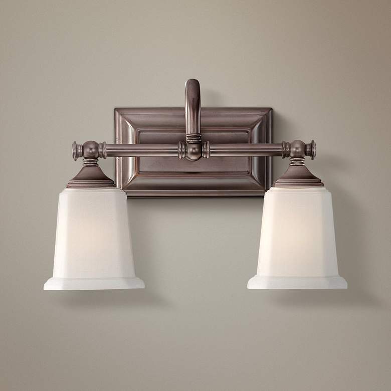 Image 1 Quoizel Nicholas 10" High Harbor Bronze 2-Light Wall Sconce