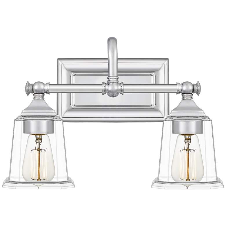 Image 2 Quoizel Nicholas 10"H Polished Chrome 2-Light Wall Sconce