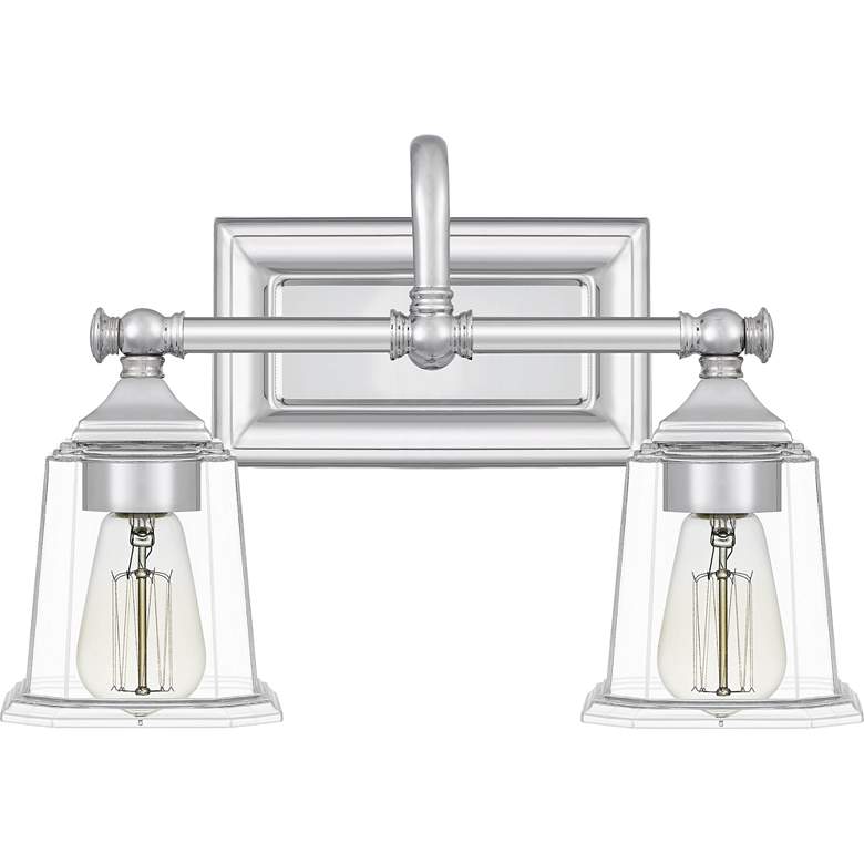 Image 3 Quoizel Nicholas 10 inchH Polished Chrome 2-Light Wall Sconce more views