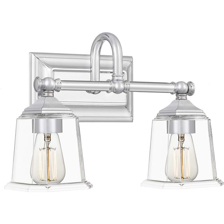 Image 4 Quoizel Nicholas 10"H Polished Chrome 2-Light Wall Sconce more views