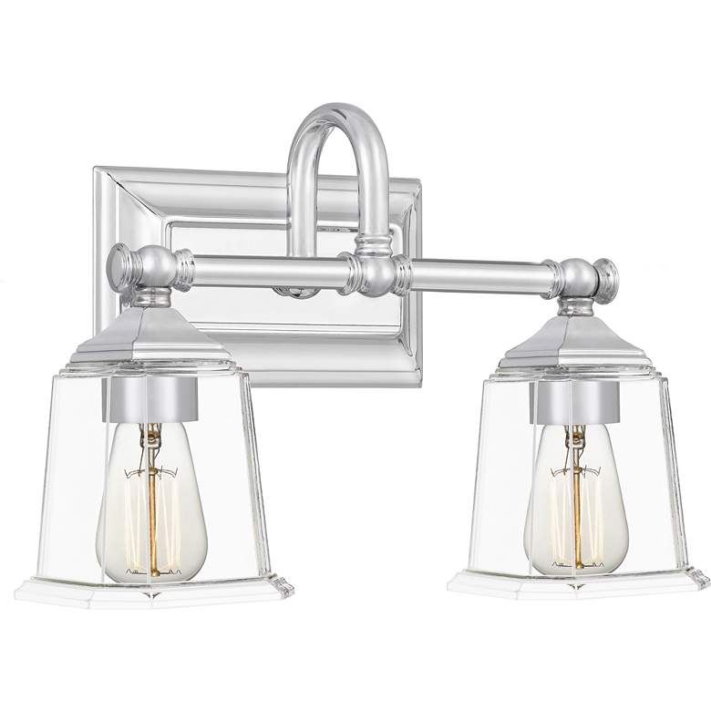 Image 4 Quoizel Nicholas 10 inchH Polished Chrome 2-Light Wall Sconce more views