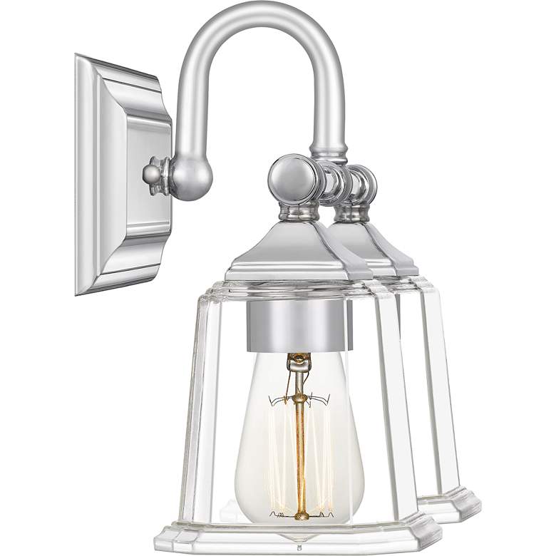 Image 5 Quoizel Nicholas 10 inchH Polished Chrome 2-Light Wall Sconce more views