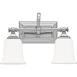 Quoizel Nicholas 15" Wide 2-Light Polished Chrome Bathroom Light