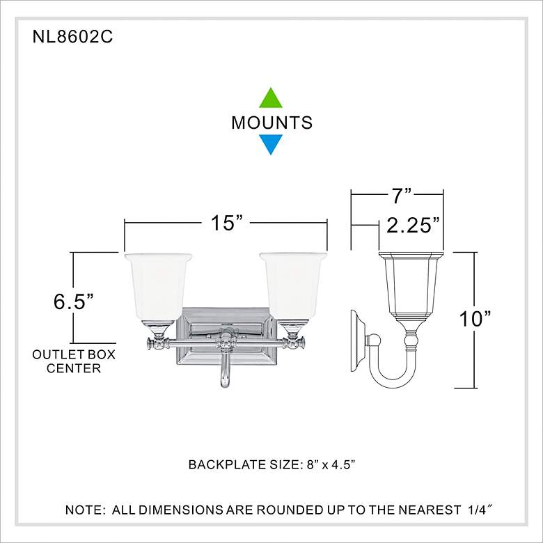 Image 5 Quoizel Nicholas 15" Wide 2-Light Polished Chrome Bathroom Light more views