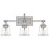 Quoizel Nicholas 22" Wide Brushed Nickel 3-Light Bath Light