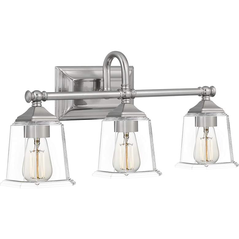 Image 4 Quoizel Nicholas 22" Wide Brushed Nickel 3-Light Bath Light more views