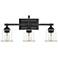 Quoizel Nicholas 22" Wide Earth Black 3-Light Vanity Bath Light