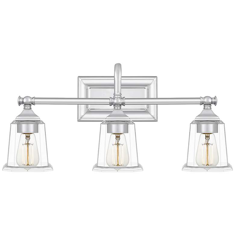 Image 2 Quoizel Nicholas 22" Wide Polished Chrome 3-Light Bath Light