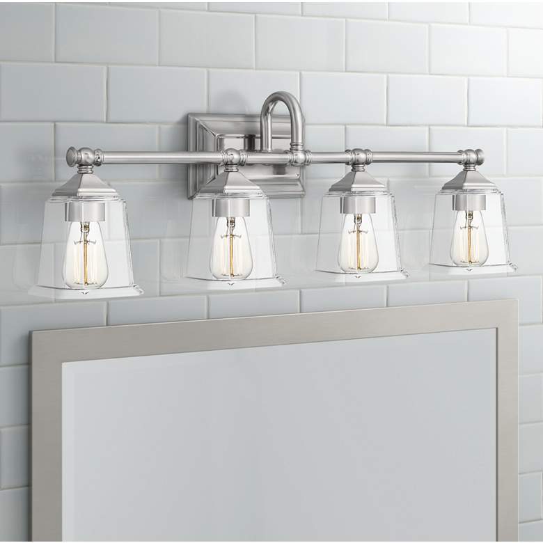 Image 1 Quoizel Nicholas 30 1/2" Wide Brushed Nickel 4-Light Bath Light