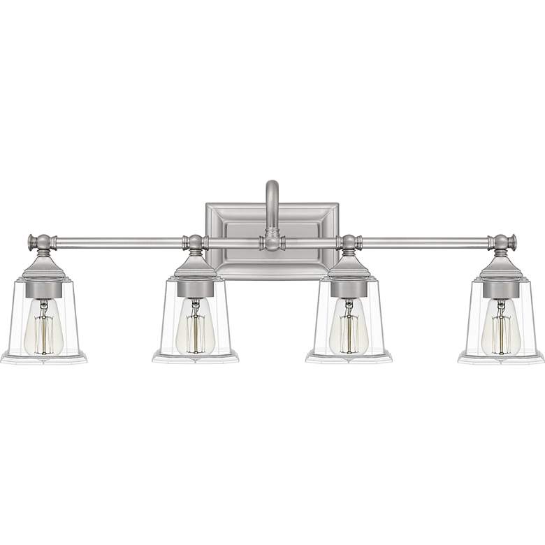 Image 3 Quoizel Nicholas 30 1/2" Wide Brushed Nickel 4-Light Bath Light more views