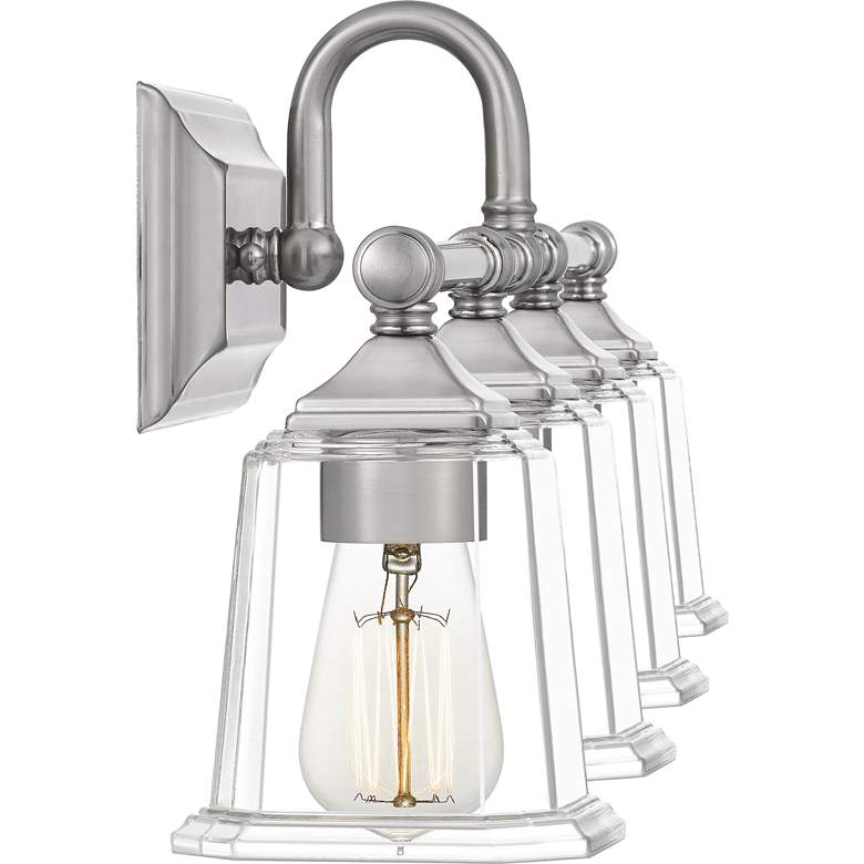 Image 5 Quoizel Nicholas 30 1/2" Wide Brushed Nickel 4-Light Bath Light more views