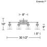 7_Quoizel Nicholas 30 1/2" Wide Brushed Nickel 4-Light Bath Light more views