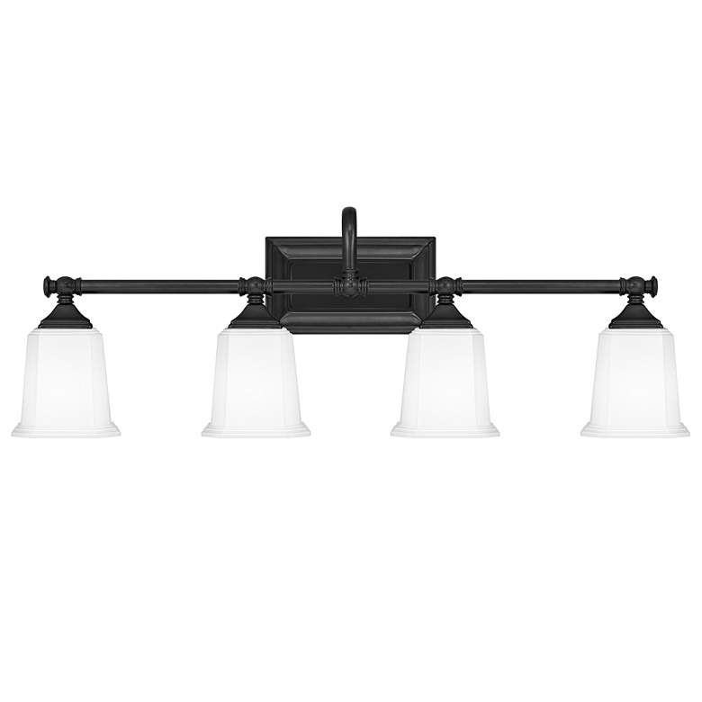 Image 1 Quoizel Nicholas 30 1/2 inch Wide Earth Black 4-Light Bath Light