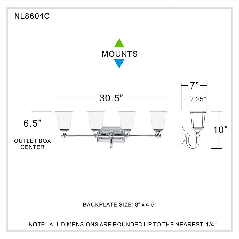Image 4 Quoizel Nicholas 30 1/2" Wide Polished Chrome 4-Light Bath Light more views