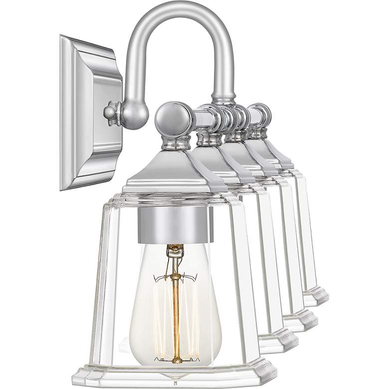 Image 3 Quoizel Nicholas 30 1/2 inchW Polished Chrome 4-Light Bath Light more views