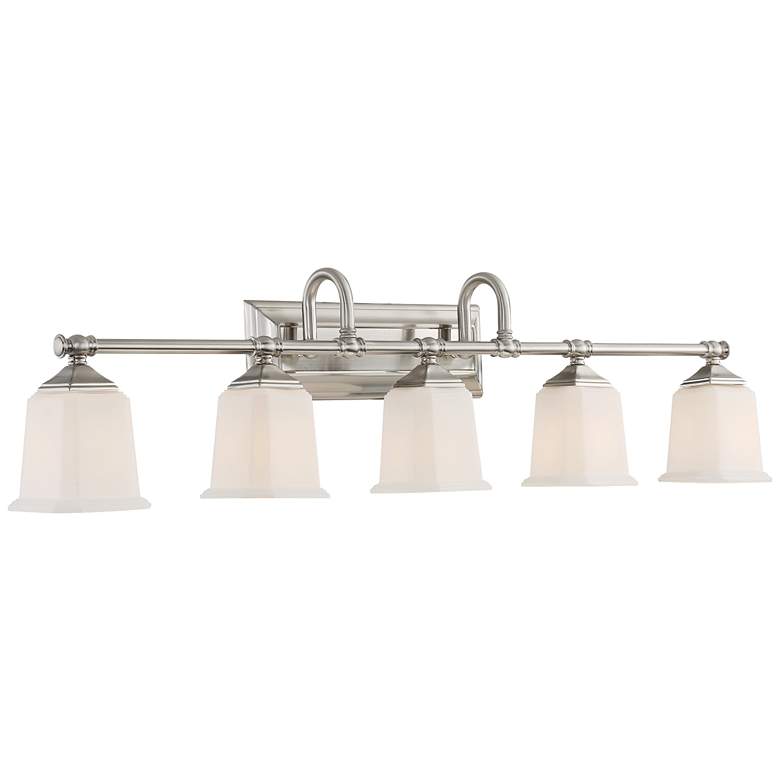 Image 3 Quoizel Nicholas 41 3/4 inch Wide Brushed Nickel Bath Light more views