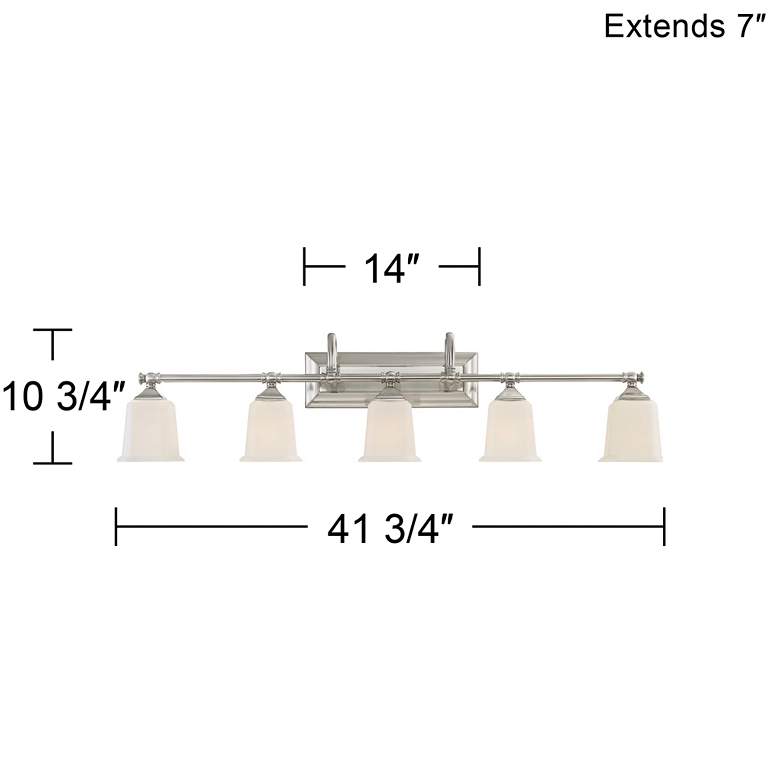 Image 4 Quoizel Nicholas 41 3/4 inch Wide Brushed Nickel Bath Light more views