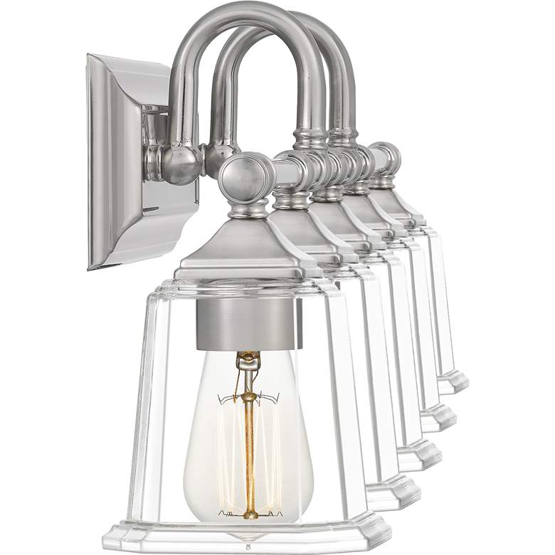 Image 4 Quoizel Nicholas 41 3/4 inchW Brushed Nickel 5-Light Bath Light more views