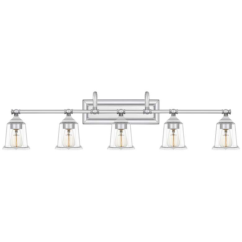 Image 1 Quoizel Nicholas 41 3/4"W Polished Chrome 5-Light Bath Light