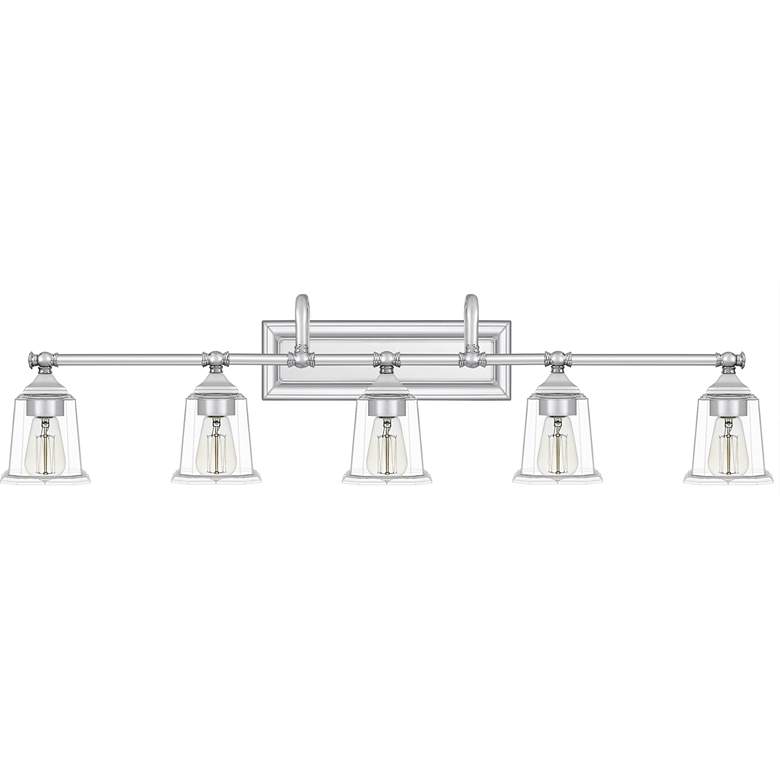 Image 2 Quoizel Nicholas 41 3/4 inchW Polished Chrome 5-Light Bath Light more views