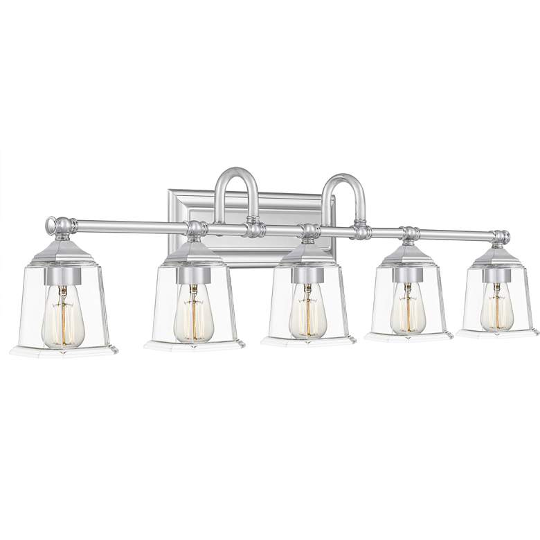 Image 3 Quoizel Nicholas 41 3/4 inchW Polished Chrome 5-Light Bath Light more views