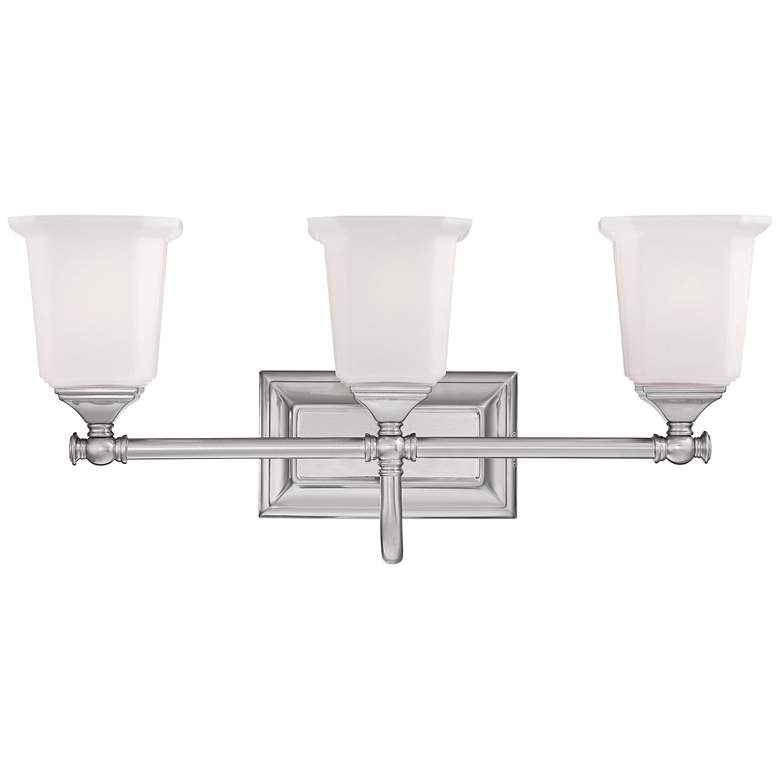 Image 1 Quoizel Nicholas Collection 22" Wide Brushed Nickel Bathroom Light
