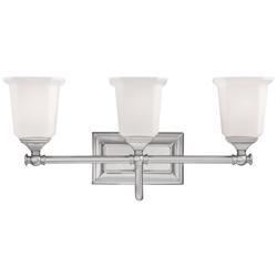 Quoizel Nicholas Collection 22" Wide Brushed Nickel Bathroom Light