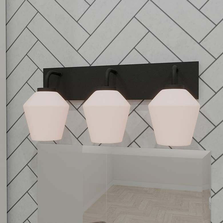 Image 1 Quoizel Nielson 21 1/4" Wide Matte Black 3-Light Bath Light