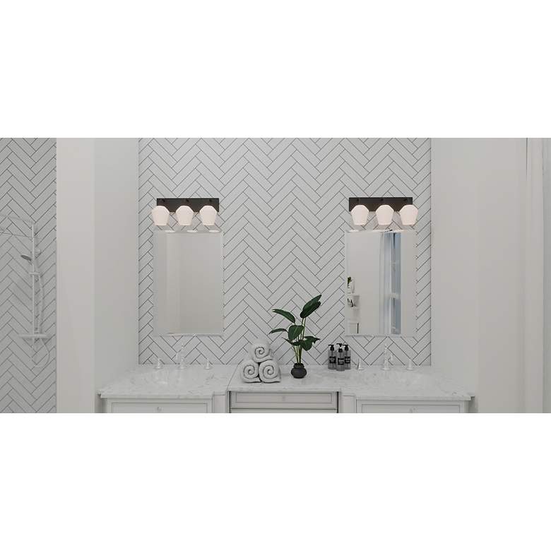 Image 3 Quoizel Nielson 21 1/4" Wide Matte Black 3-Light Bath Light more views